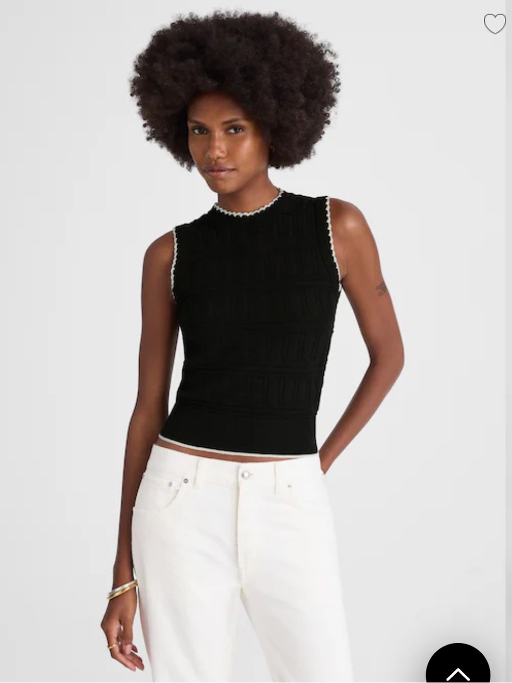 Madewell Mixed-Stitch Sleeveless Sweater